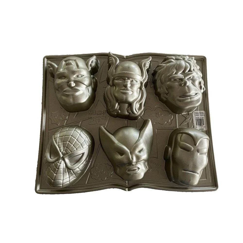 Nordic Ware Marvel Avengers Cakelet Bake Pan 6 Superhero Faces